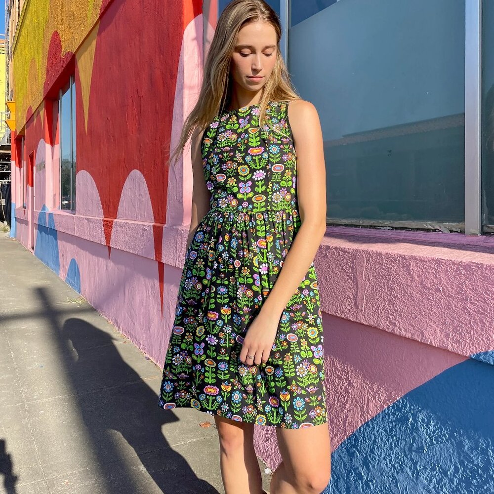 Nooworks June Dress Awesome Blossoms Small